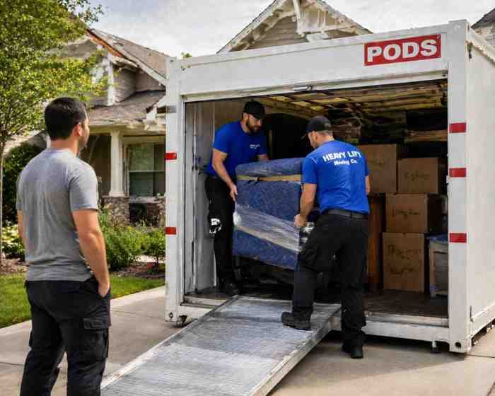 POD container loaded by the crew