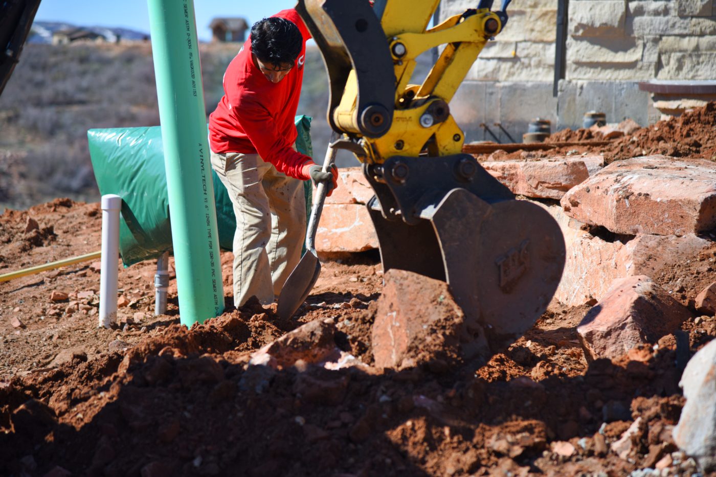 Landscape construction project in the Heber Valley
