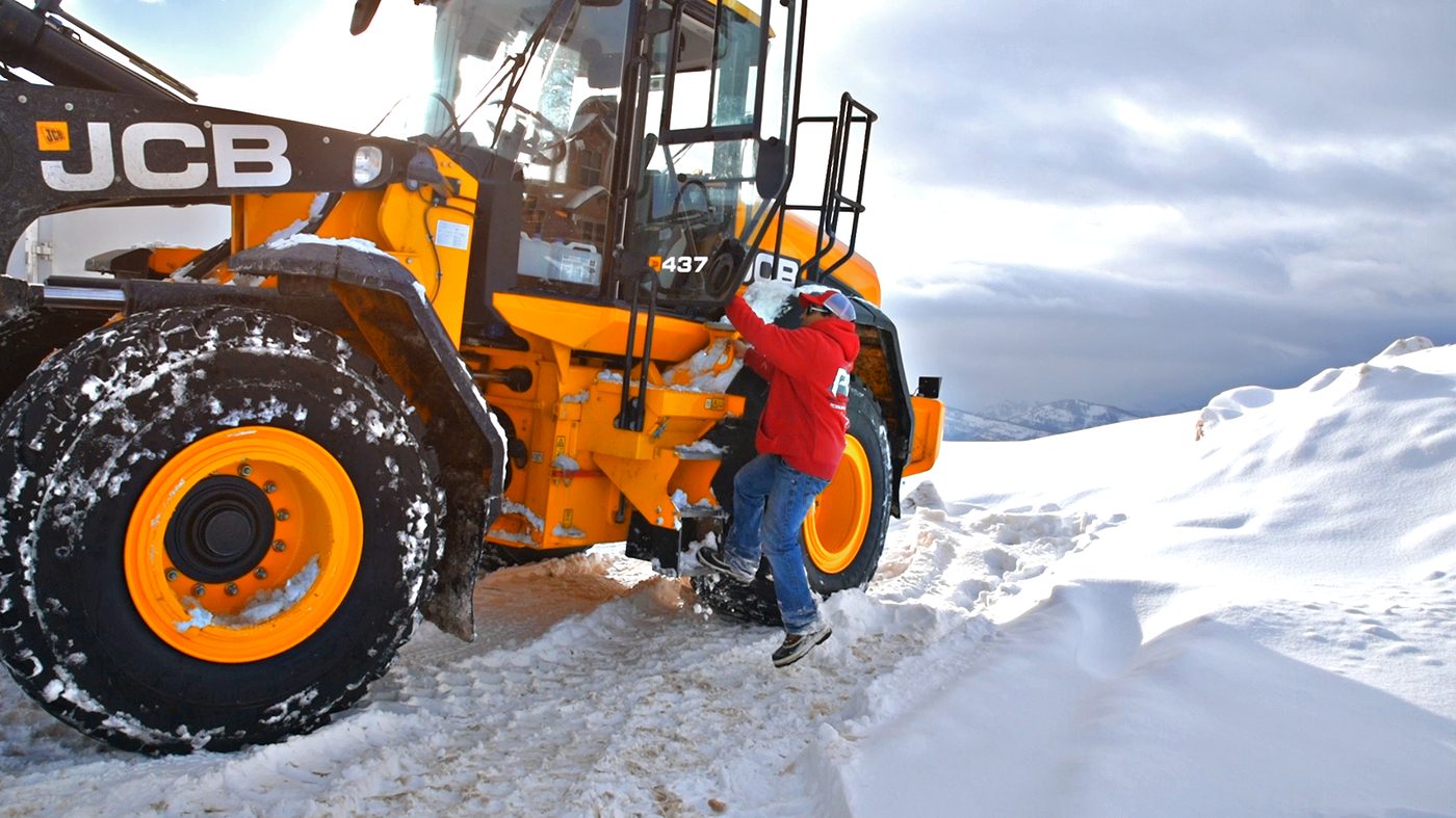 Snow management operations on a Park City property